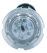 Face of the CaliGlow Pro light showing the LED array behind the lenticular lens