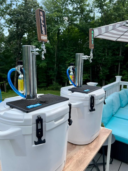 ColdBreak ColdOne portable kegerator, stainless steel body and tap