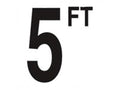 NPT Depth Marker 5" Frost proof tile 5 FT Non-Skid | 5DMAF5FT