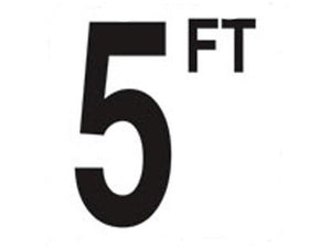 NPT Depth Marker 5" Frost proof tile 5 FT Non-Skid | 5DMAF5FT