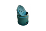 Dura 101, 10" Round Green Valve Box with Green Lid