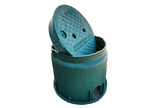 Dura 101, 10" Round Green Valve Box with Green Lid