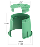 Dura 101, 10" Round Green Valve Box with Green Lid