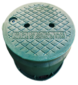 Dura 101, 10" Round Green Valve Box with Green Lid