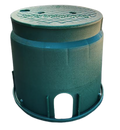 Dura 101, 10" Round Green Valve Box with Green Lid