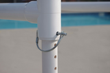 Aqua Creek F-605UW PVC walker with stainless steel swivel casters, detail view