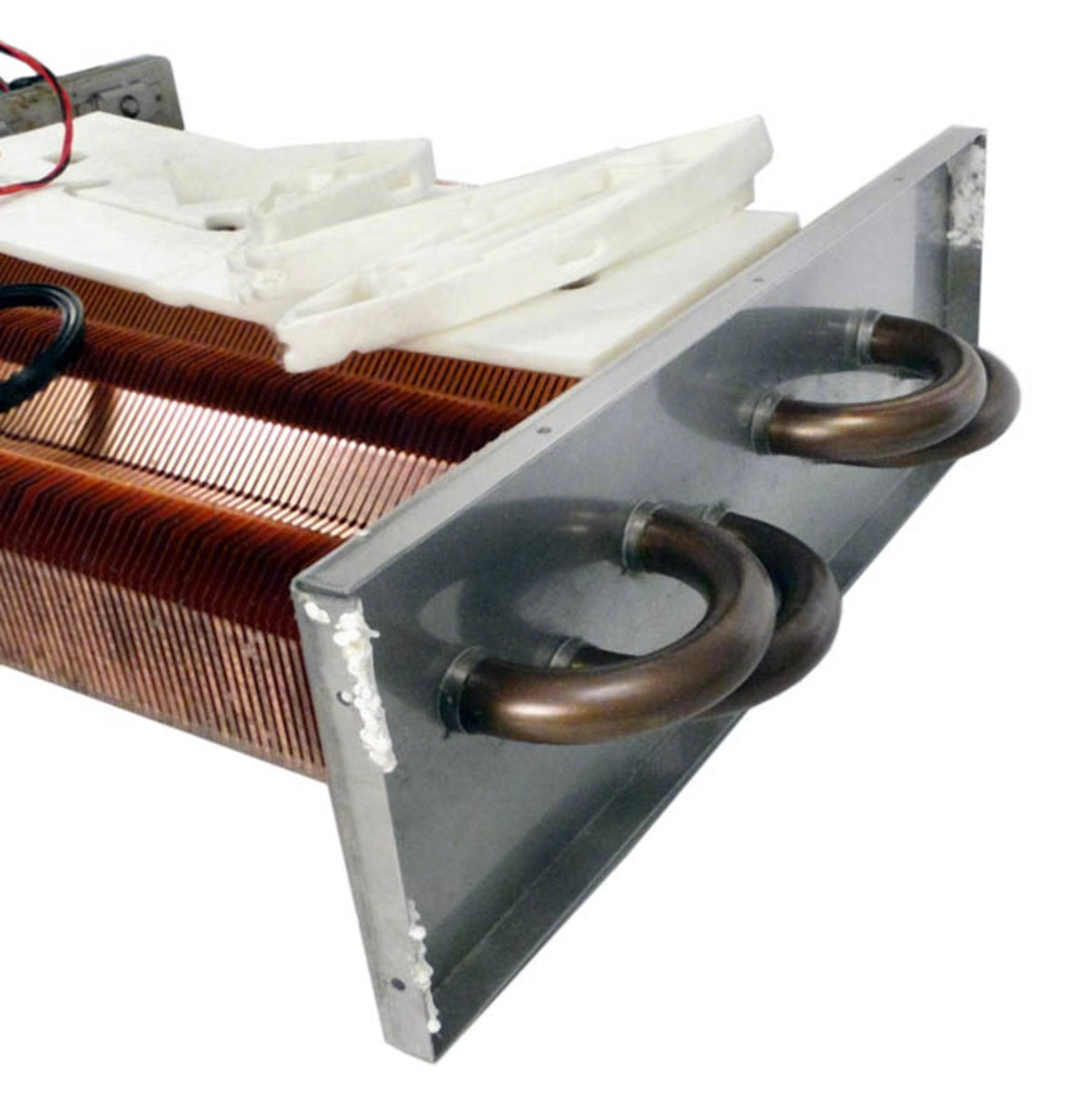 Hayward FDXLHXA1250 heat exchanger, view of the CPVC union connections