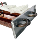 Hayward FDXLHXA1250 heat exchanger, view of the CPVC union connections