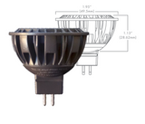 Brilliance MR16 LED- 7-Watt, 3000K, 60 Deg, 8-25Vac, Dimmable, 1.2A Max Current