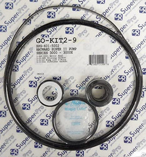 SuperPro GO-KIT2-9 rebuild kit for Hayward Super II pump: seals and gaskets