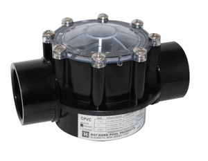 Hayward PSCV2S CPVC check valve, 1.5 inch by 2 inch, black