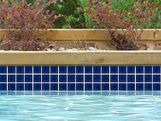 NPT HM-206 royal blue 2x2 tile, close view of the glaze