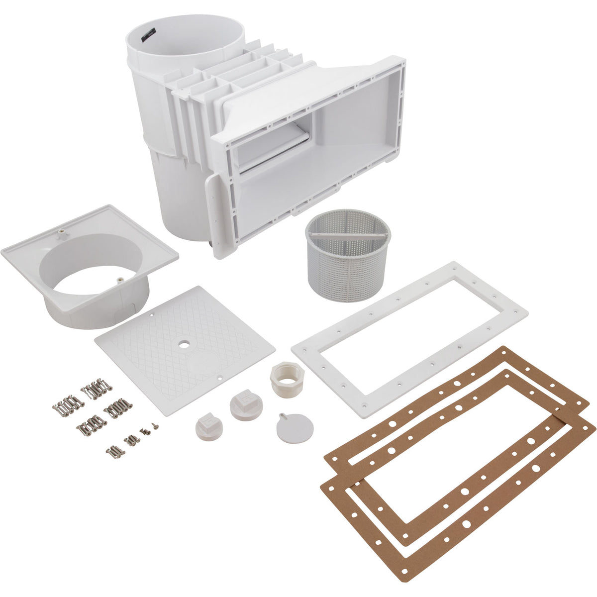 Hayward SP10852 complete skimmer contents: body, lid, basket, faceplate and screws