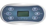 HydroQuip 80-11774-K J/J/L/W/M/C spa control panel overlay, face view