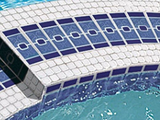NPT LC-4141 Luciana Electric Blue pool tile sheet, second view