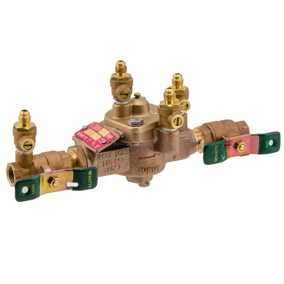Watts LF009-QT 1/2, IN Lead Free Reduced Pressure Zone Backflow Preventer Assembly, Quarter Turn Shutoff Valves