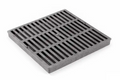 NDS 1211, 12" Black Plastic Square Catch Basin Drain Grate