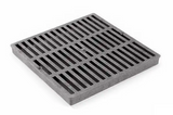 NDS 1211, 12" Black Plastic Square Catch Basin Drain Grate