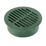 NDS 6" Green Plastic Round Grate, Connects to 6" Spee-D Basin, Pipes, and Fittings