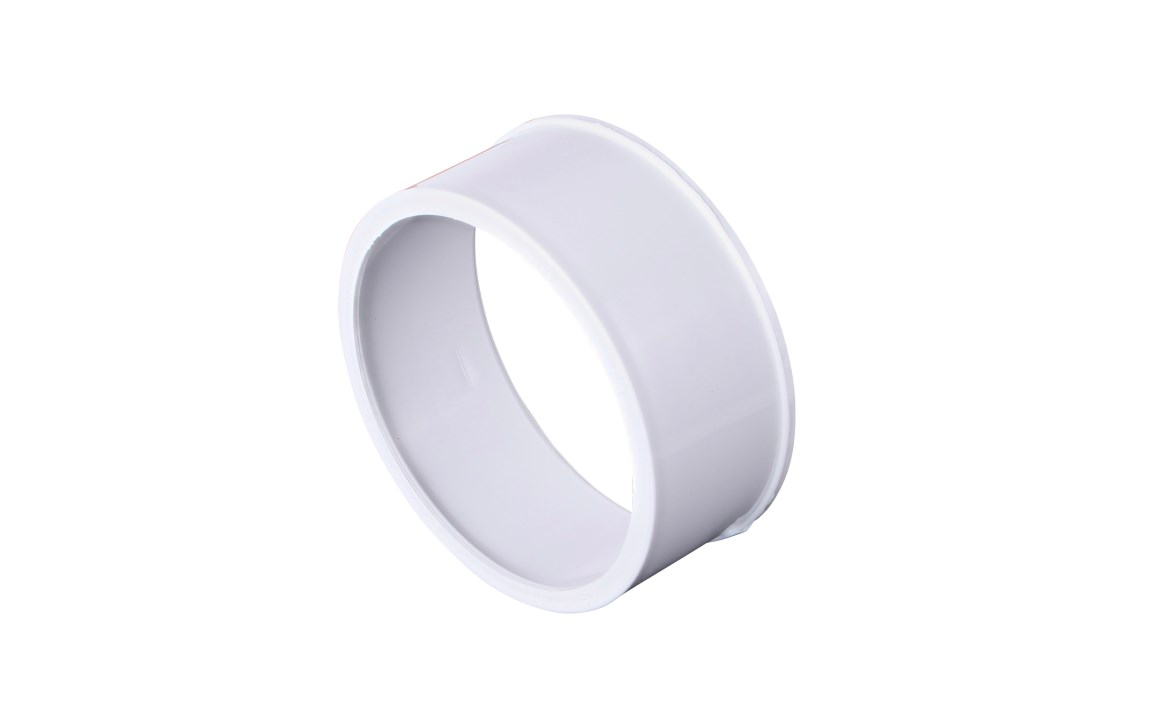 NDS 2P42, 4" White DWV/SCH40 Spigot x S&D Hub PVC Adapter Bushing