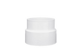 NDS 3P12, 3" x 4" White DWV/SCH40 Hub x S&D Hub PVC Increaser/Reducer Adapter