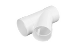 NDS 3" White Hub x Hub x Hub PVC S&D 45 Degree Wye