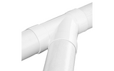 NDS 3" White Hub x Hub x Hub PVC S&D 45 Degree Wye