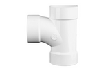 NDS 4" White Hub x Hub x Hub PVC S&D Sanitary Tee