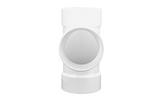 NDS 4" White Hub x Hub x Hub PVC S&D Sanitary Tee