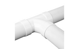 NDS 4" White Hub x Hub x Hub PVC S&D Sanitary Tee