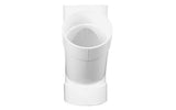 NDS 4P08, 4" White Hub x Hub x Hub PVC S&D 45 Degree Street Wye