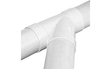 NDS 4P08, 4" White Hub x Hub x Hub PVC S&D 45 Degree Street Wye