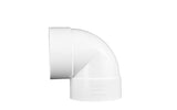 NDS 4" White Hub x Hub PVC S&D 90 Degree Elbow