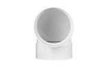 NDS 4" White Hub x Hub PVC S&D 90 Degree Elbow