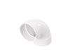 NDS 4" White Hub x Hub PVC S&D 90 Degree Long-Turn Elbow