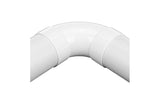 NDS 4" White Hub x Hub PVC S&D 90 Degree Long-Turn Elbow