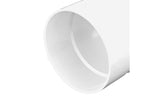NDS 4" White Hub x Hub PVC S&D 90 Degree Long-Turn Elbow