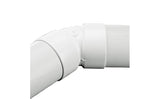 NDS 3" White Hub x Hub PVC S&D 45 Degree Elbow
