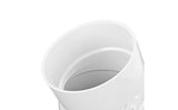 NDS 4" White Hub x Hub PVC S&D 22.5 Degree Elbow