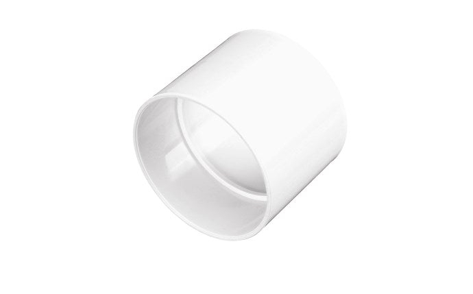NDS 4" White Hub x Hub PVC S&D Coupling