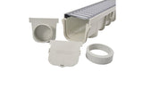 NDS 864GMTL, 5" Pro Series Channel Drain Kit with Metal Grate