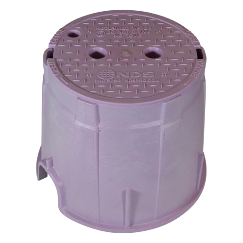 NDS 10" Round Pro-Spec Series - Purple Box / Purple Cover, Reclaimed Water