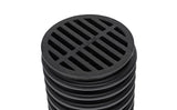 NDS 11, 4" Black Plastic Round Grate, Connects to 4" Drain Pipes and Fittings