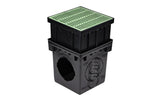 NDS 1216, 6" Black Riser for 12" Square Catch Basin Drain and Low-Profile Adapter Drain