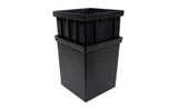 NDS 1216, 6" Black Riser for 12" Square Catch Basin Drain and Low-Profile Adapter Drain