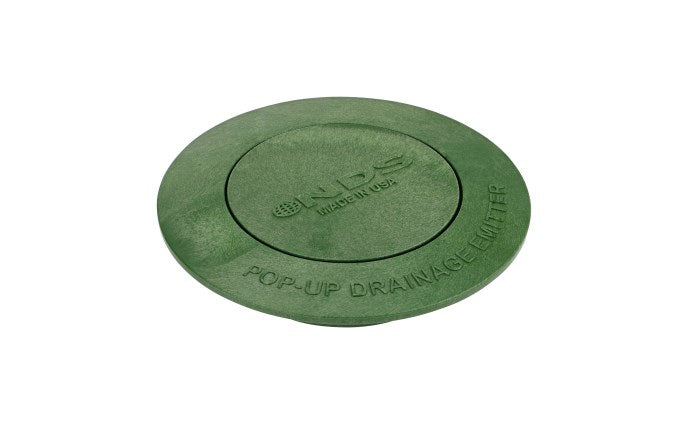 NDS Green Plastic Spring Loaded Pop-Up Drainage Emitter for 3" & 4" Drain Fittings (Lid Only)