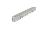 NDS 864, 5" x 5.5" x 39-3/8" Light Gray Plastic Pro Series Deep Profile Channel Drain Kit