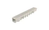 NDS 864, 5" x 5.5" x 39-3/8" Light Gray Plastic Pro Series Deep Profile Channel Drain Kit