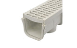NDS 864, 5" x 5.5" x 39-3/8" Light Gray Plastic Pro Series Deep Profile Channel Drain Kit