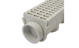 NDS 864, 5" x 5.5" x 39-3/8" Light Gray Plastic Pro Series Deep Profile Channel Drain Kit